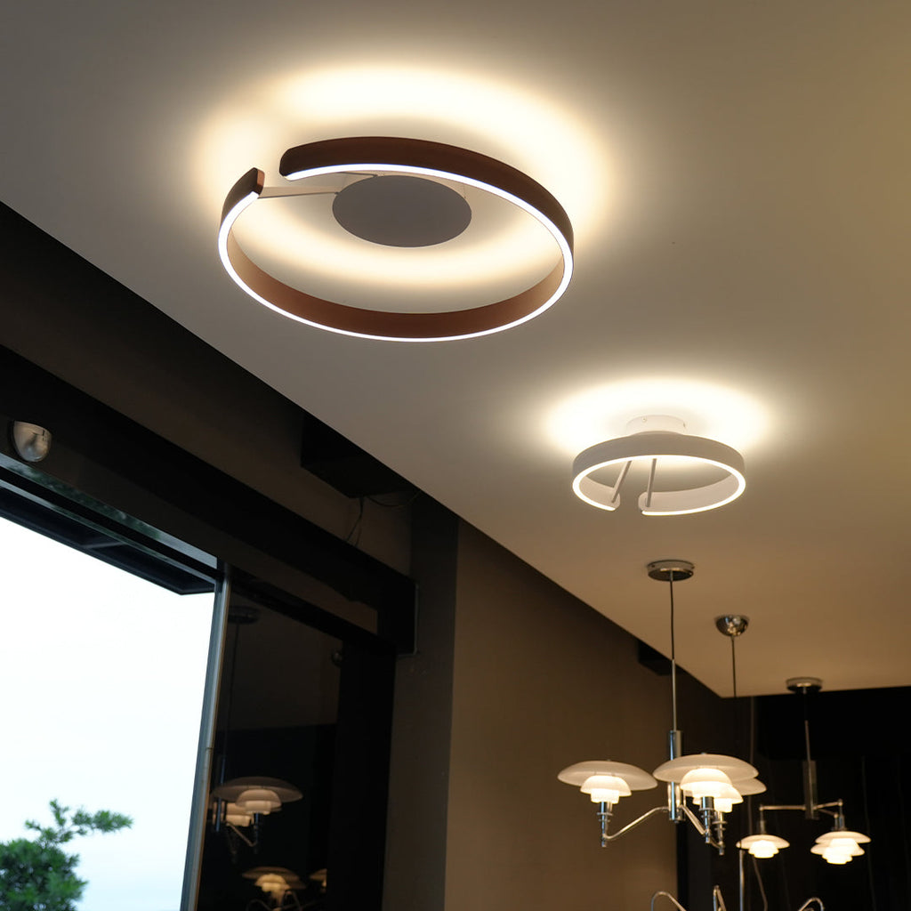 Halo Flush Mount Ceiling Light Minimalist Design Creative LED Lighting
