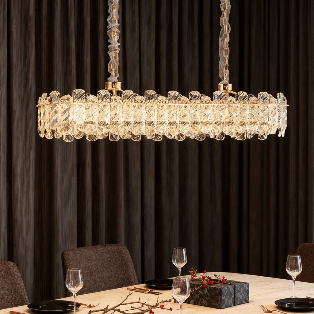 Nordic Luxury Carbon Steel Crystal Chandelier Ceiling Light