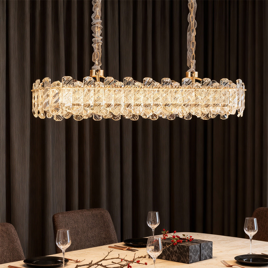 Nordic Luxury Carbon Steel Crystal Chandelier Ceiling Light