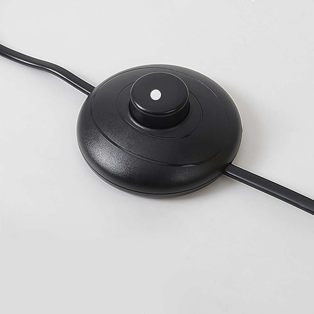 Modern Arcing Floor Lamp with Remote Control - Aluminum LED Design