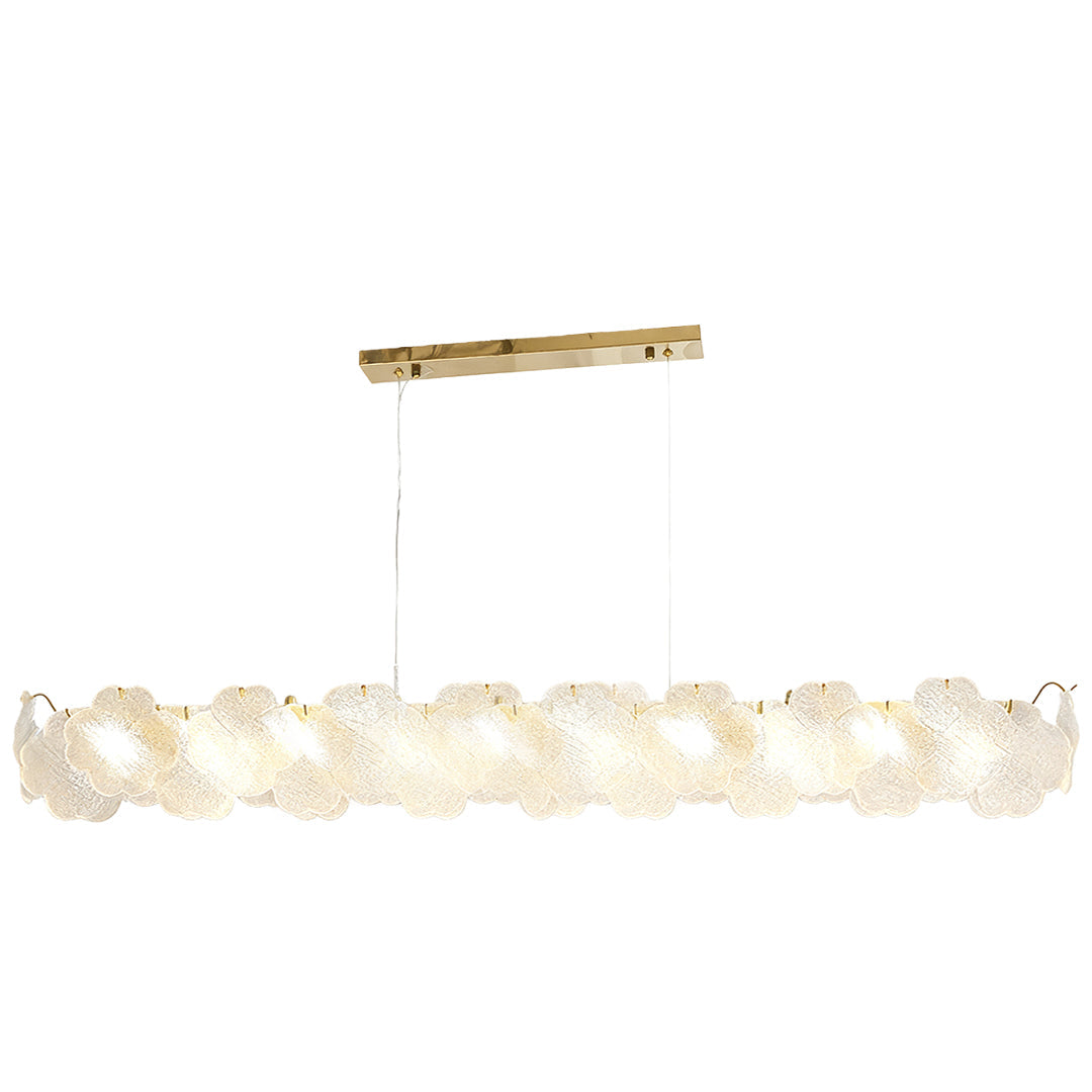 Artistic Glass Flower Chandelier - French Ceiling Light