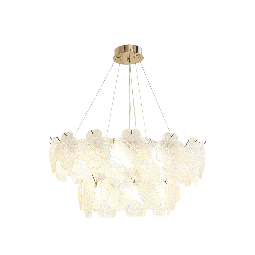 Artistic Glass Flower Chandelier - French Ceiling Light
