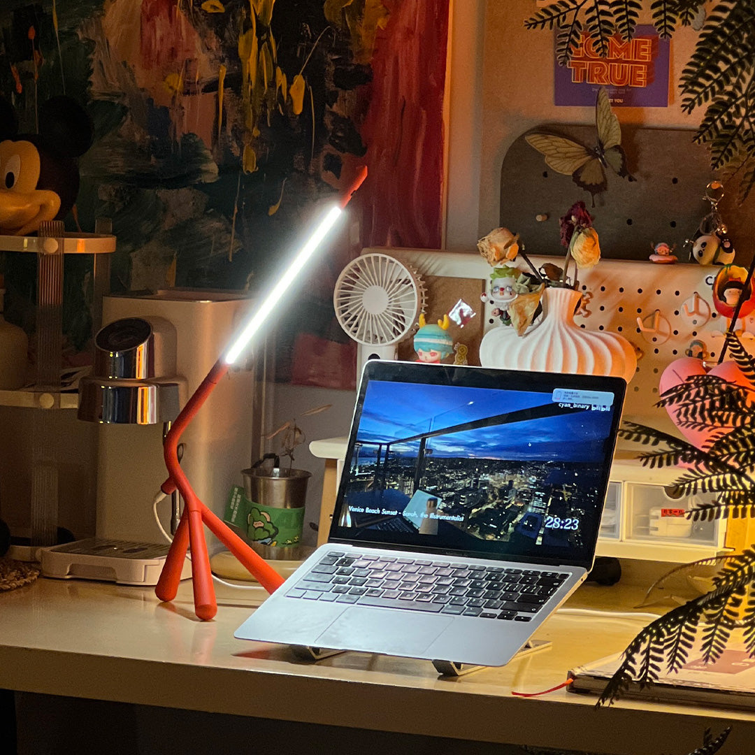 Three Legged LED Accent Table Lamp - Eye-Care Rotatable Design