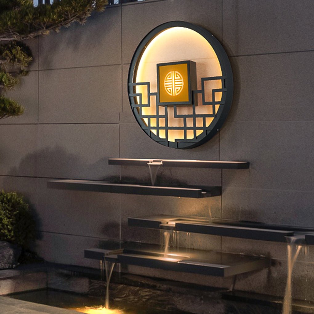 Round LED Outdoor Wall Lights - Landscape Decorative Lighting for Gardens & Patios