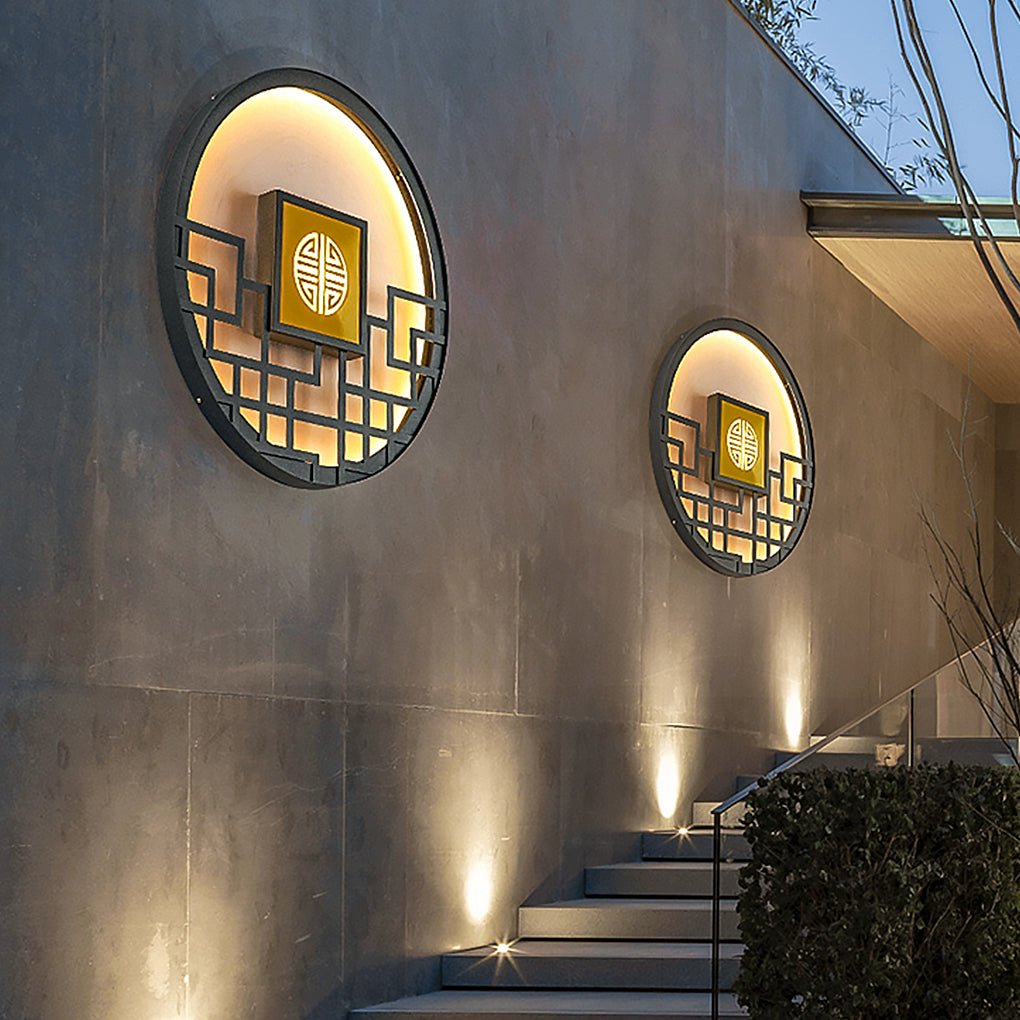 Round LED Outdoor Wall Lights - Landscape Decorative Lighting for Gardens & Patios
