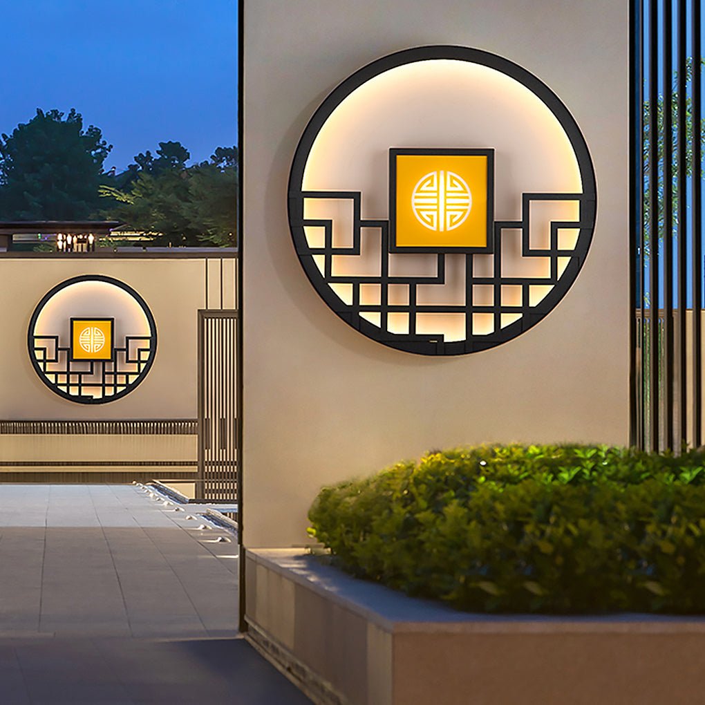Round LED Outdoor Wall Lights - Landscape Decorative Lighting for Gardens & Patios