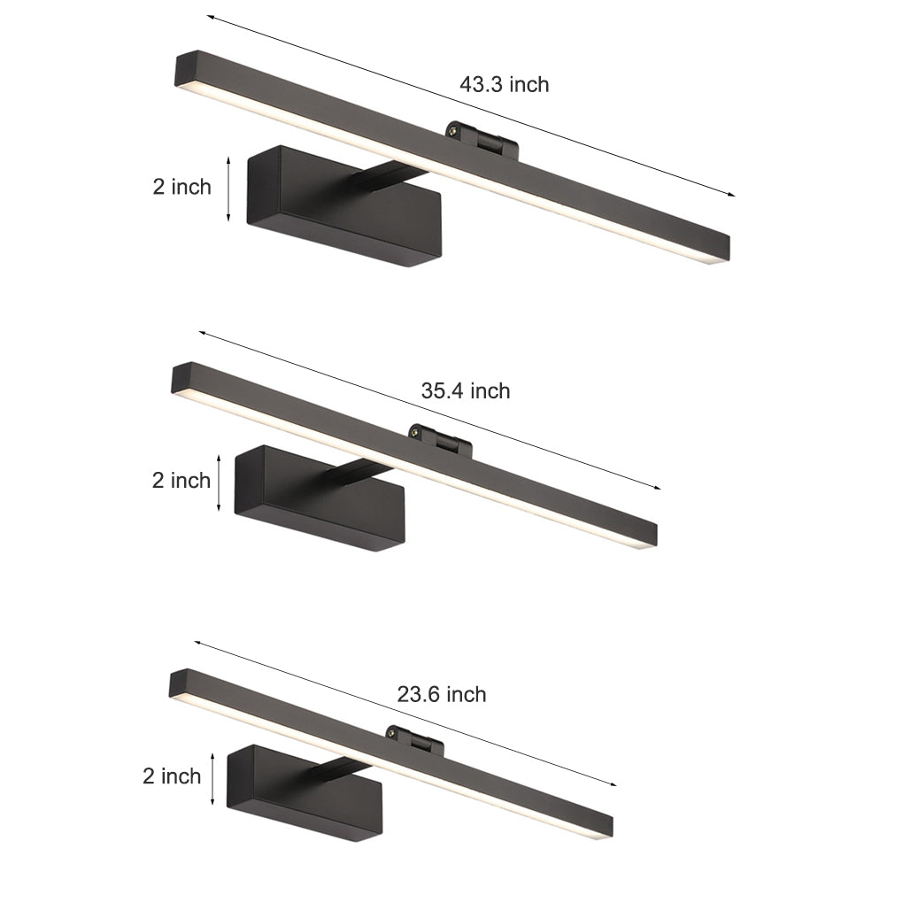 Rotatable Linear LED Bath Bar Vanity Light - Modern Metal Design