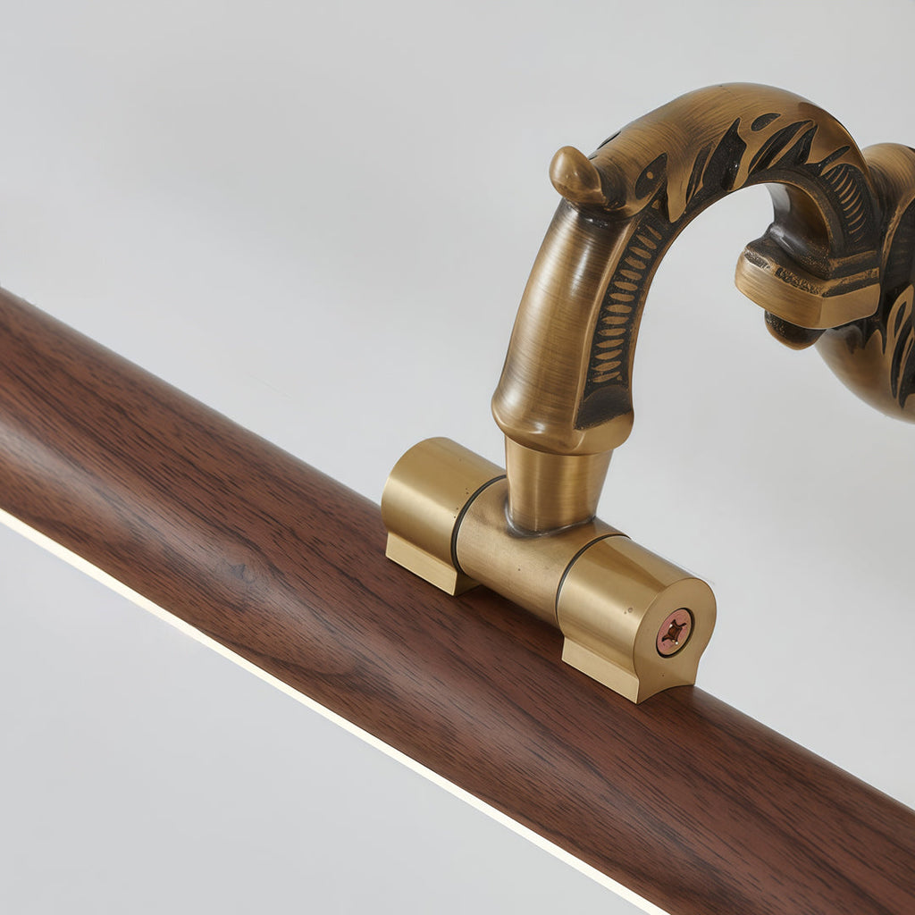 Copper Bathroom Vanity Bar Light Fixture LED Walnut Design Modern Rustic Lighting Home Decor Elegant Vanity Lighting Industrial Style Bathroom Lighting Energy-Efficient LED Light Source Stylish Home Improvement Fixture Copper Finish Wall Sconce Bathroom L