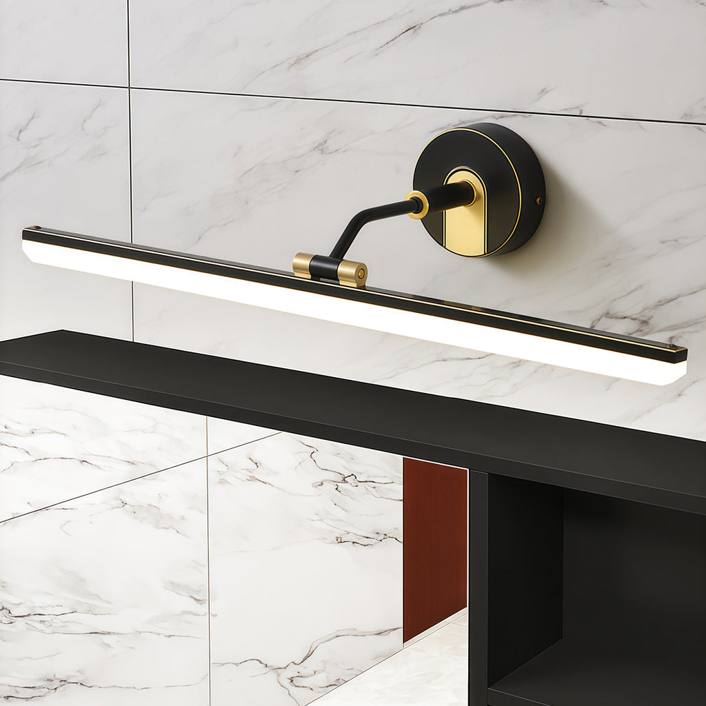 Bathroom Vanity LED Light Waterproof Mirror Light American Linear Design Fixture for Modern Bathrooms, Energy-Efficient, Dimmable Lighting, Sleek and Stylish, Perfect for Makeup and Grooming, Easy to Install, Wall-Mounted Light Fixture