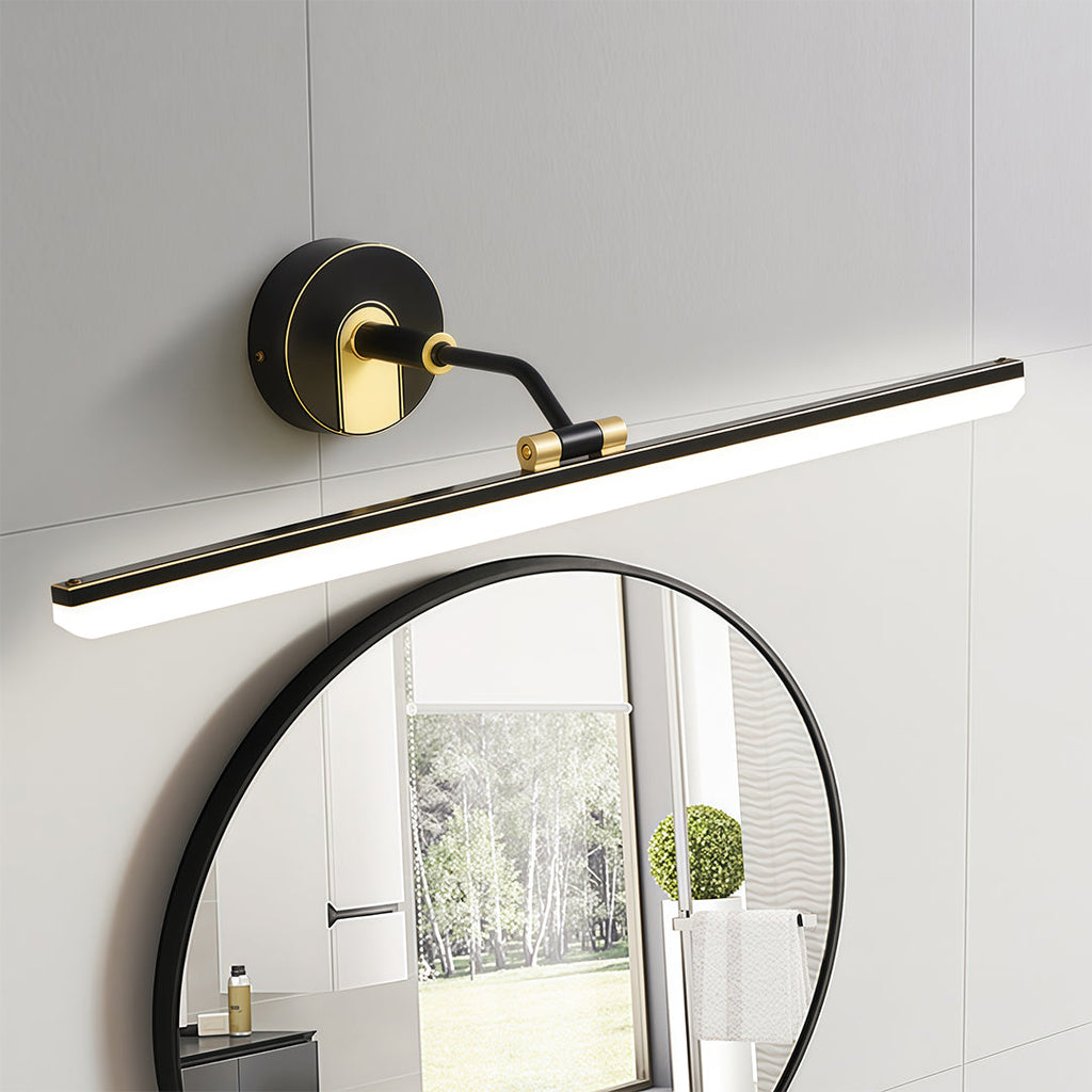 Bathroom Vanity LED Light Waterproof Mirror Light American Linear Design Fixture for Modern Bathrooms, Energy-Efficient, Dimmable Lighting, Sleek and Stylish, Perfect for Makeup and Grooming, Easy to Install, Wall-Mounted Light Fixture
