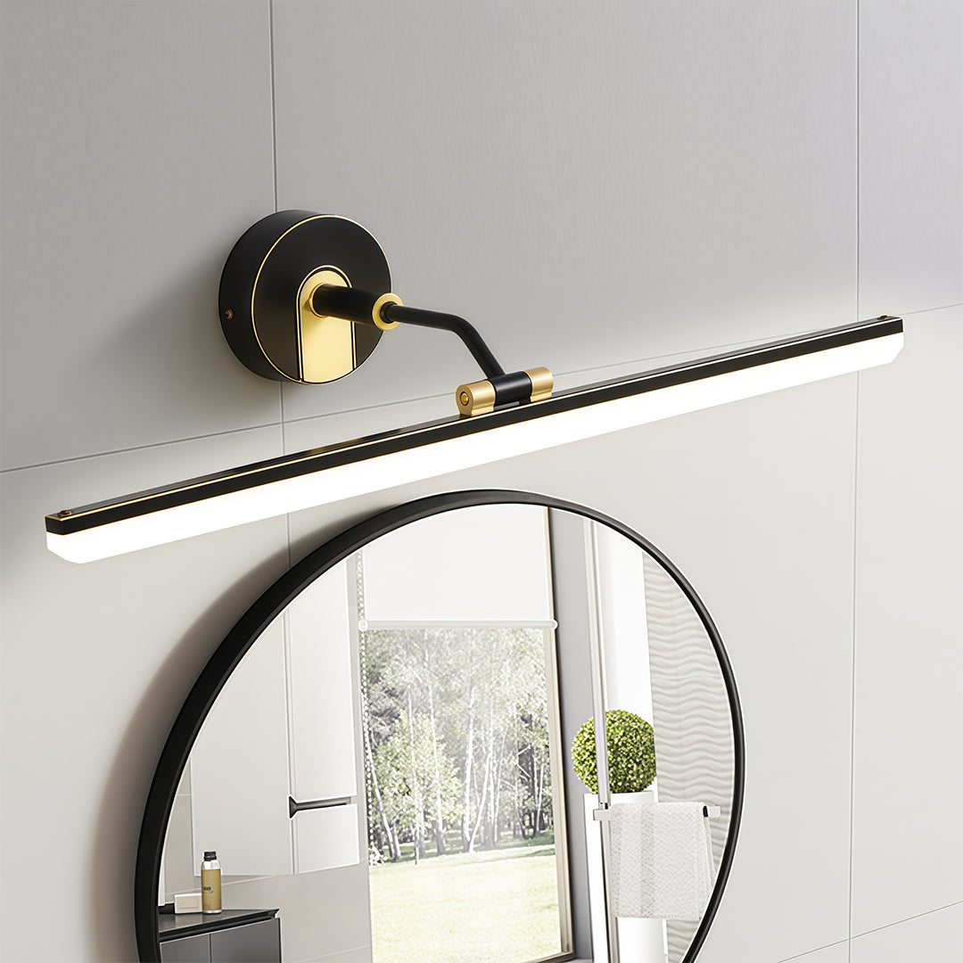 Bathroom Vanity LED Light Waterproof Mirror Light American Linear Design Fixture for Modern Bathrooms, Energy-Efficient, Dimmable Lighting, Sleek and Stylish, Perfect for Makeup and Grooming, Easy to Install, Wall-Mounted Light Fixture
