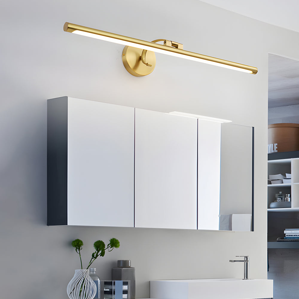 Modern Rotating Copper Bathroom Vanity Strip Lights | LED Mirror Lighting | Adjustable Brightness | Waterproof Vanity Light | Contemporary Home Decor | Stylish Bathroom Fixtures | Energy Efficient Lighting Solutions | Copper Finish Decorative Lights