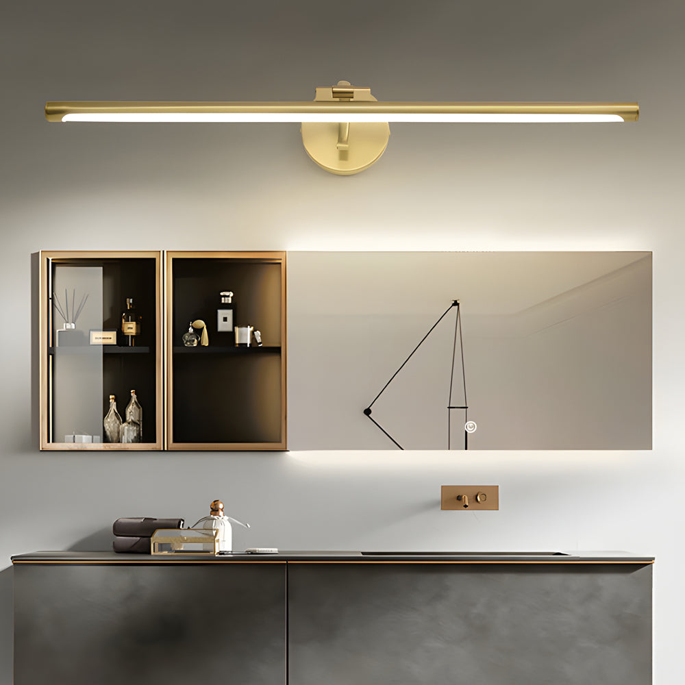 Modern Rotating Copper Bathroom Vanity Strip Lights | LED Mirror Lighting | Adjustable Brightness | Waterproof Vanity Light | Contemporary Home Decor | Stylish Bathroom Fixtures | Energy Efficient Lighting Solutions | Copper Finish Decorative Lights