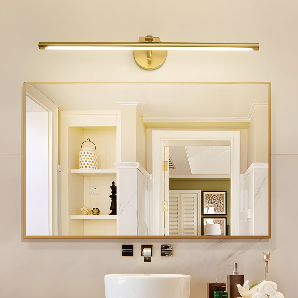 Modern Rotating Copper Bathroom Vanity Strip Lights | LED Mirror Lighting | Adjustable Brightness | Waterproof Vanity Light | Contemporary Home Decor | Stylish Bathroom Fixtures | Energy Efficient Lighting Solutions | Copper Finish Decorative Lights