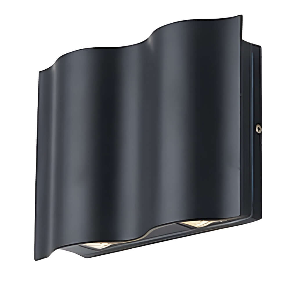 Wavy Aluminum Outdoor LED Up-Down Beam Wall Light