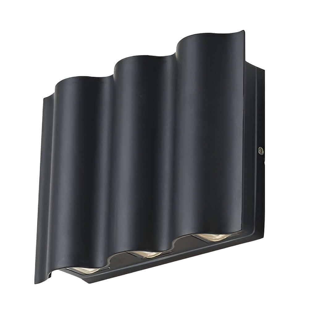 Wavy Aluminum Outdoor LED Up-Down Beam Wall Light