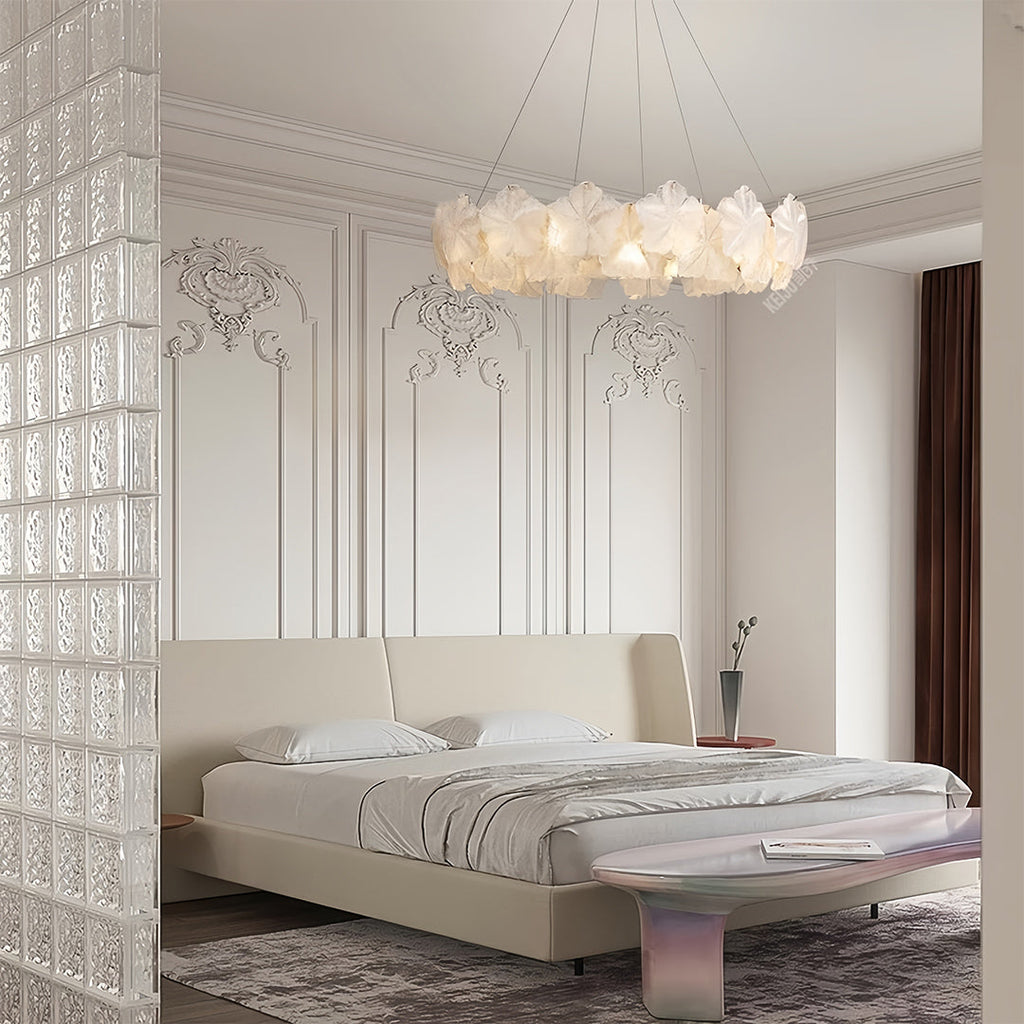 Glass Garland Chandelier - Luxury French Wreath Ceiling Light