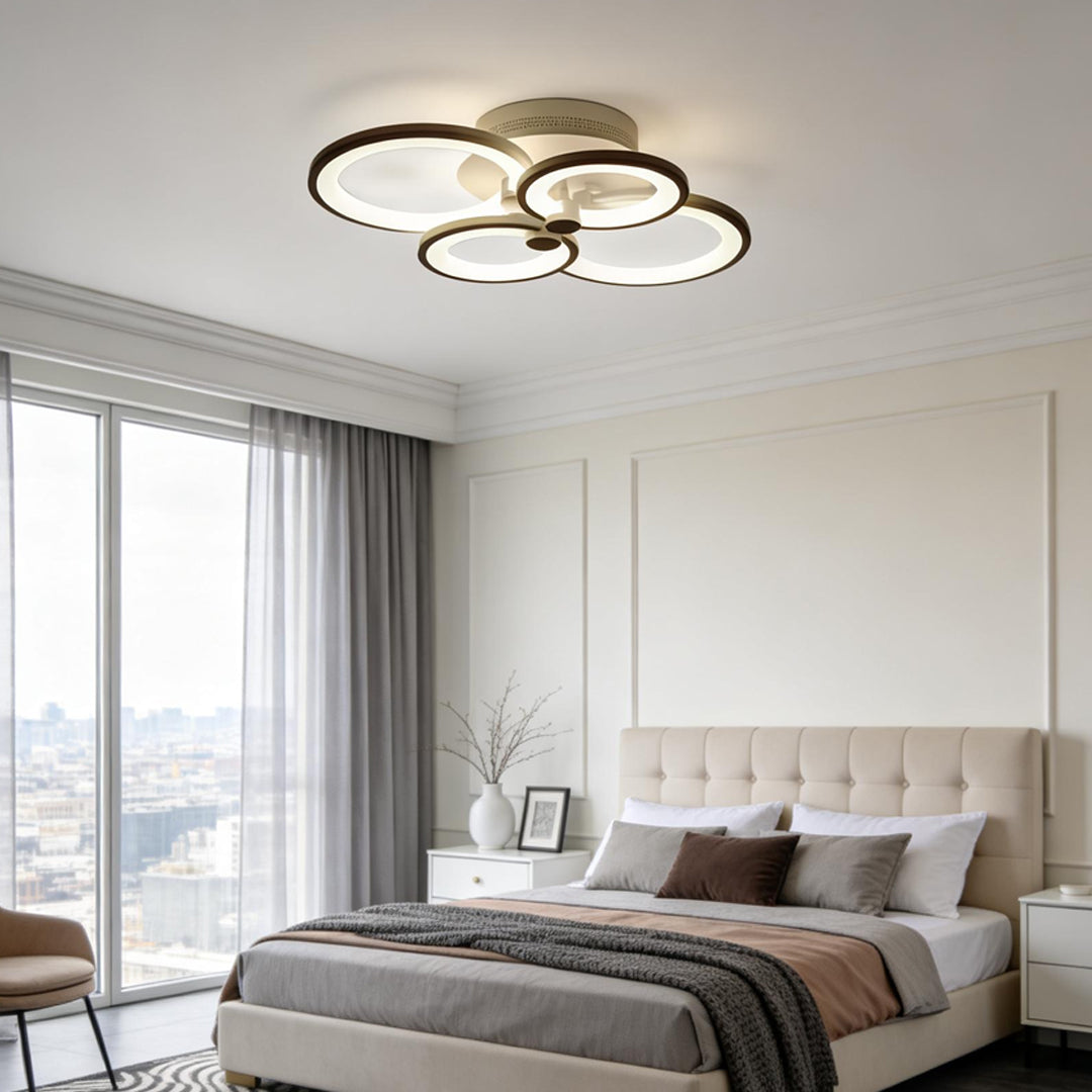 Elegant Multi-Ring Overlapping Ceiling Light Fixture