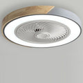 Flush Mount Ceiling Fan with Light Remote LED Bladeless Design