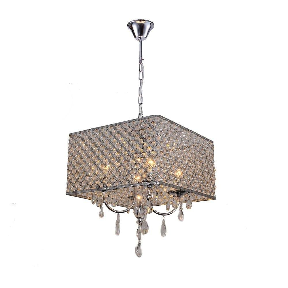 Square Electroplated Metal LED Pendant Chandelier - Nordic Design Light