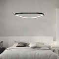 Black Triangle Ring Chandelier 1/2/3-Light Modern Pendant Lighting