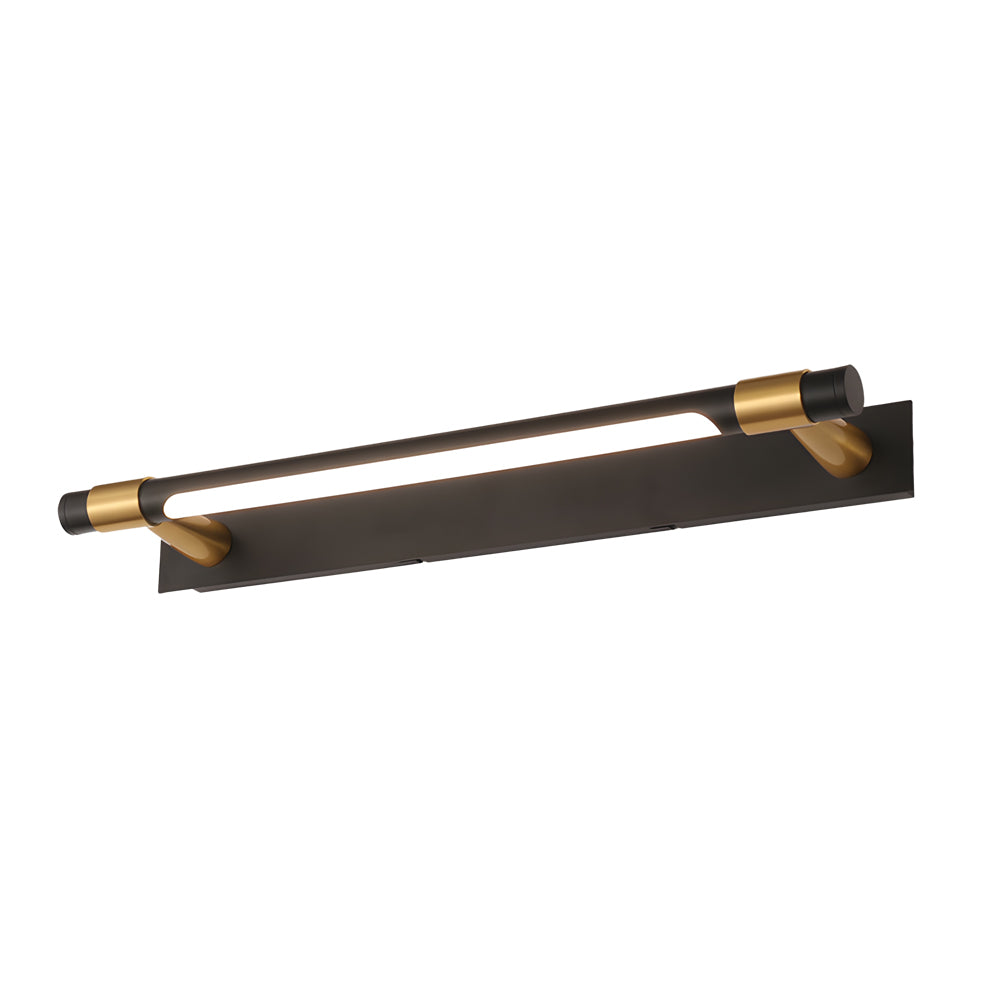 Black and Gold Vanity Light 120° Rotatable Bathroom Light Fixture, Stylish Wall Sconce for Modern Home Decor, Adjustable LED Light for Makeup Room, Elegant Lighting Design for Bathrooms and Dressing Areas