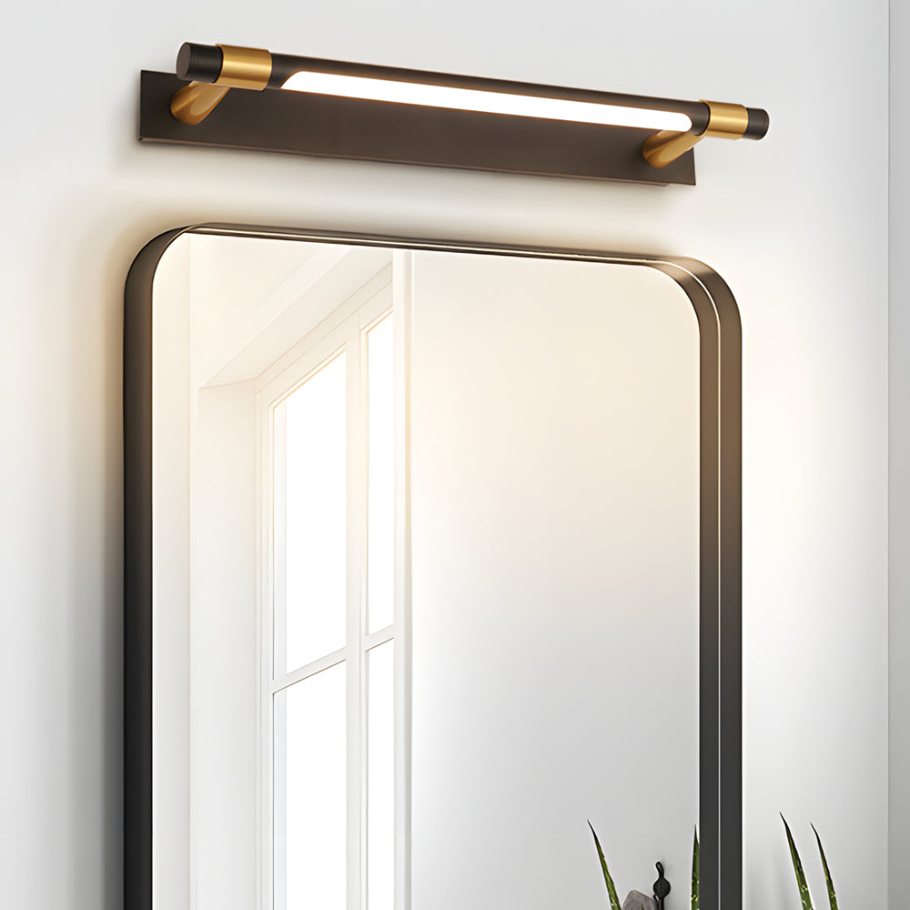 Black and Gold Vanity Light 120° Rotatable Bathroom Light Fixture, Stylish Wall Sconce for Modern Home Decor, Adjustable LED Light for Makeup Room, Elegant Lighting Design for Bathrooms and Dressing Areas