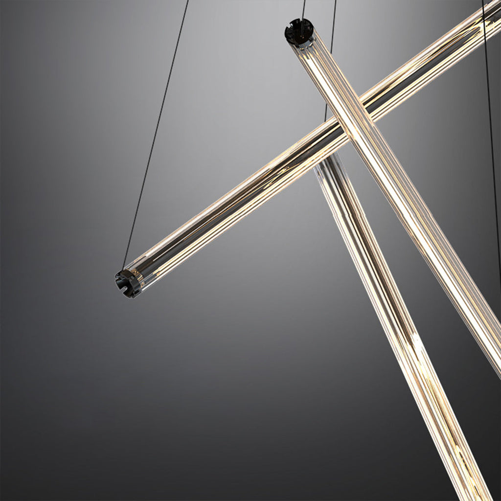 LED Linear Chandelier - Nordic Minimalist Lighting, Modern LED Pendant Light, Sleek Design, Home Decor Lighting, Energy-Efficient Chandelier, Contemporary Ceiling Fixture, Adjustable Length LED Light