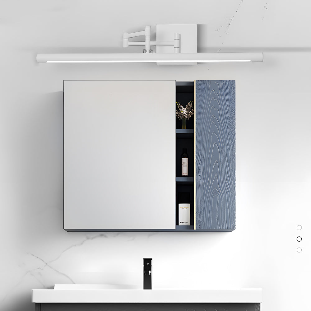 Black Bar Vanity Light - Metal Swing Arm Bathroom Fixture