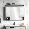 Black Bar Vanity Light - Metal Swing Arm Bathroom Fixture