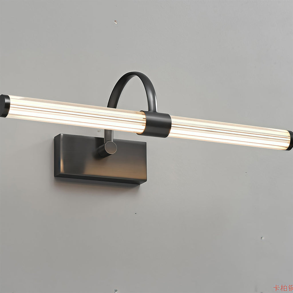 Nordic Bathroom Vanity Wall Light Full Copper Long Bar Light Modern Bathroom Lighting Fixture Stylish Bathroom Sconce Energy-Efficient LED Mirror Light Adjustable Brightness Waterproof Design for Home Decor Elegant Copper Finish Vanity Lighting Fixture