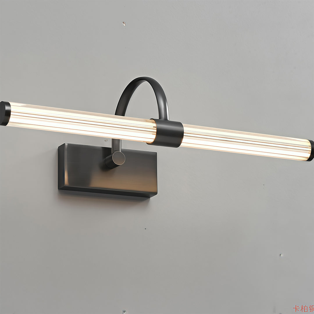 Nordic Bathroom Vanity Wall Light Full Copper Long Bar Light Modern Bathroom Lighting Fixture Stylish Bathroom Sconce Energy-Efficient LED Mirror Light Adjustable Brightness Waterproof Design for Home Decor Elegant Copper Finish Vanity Lighting Fixture