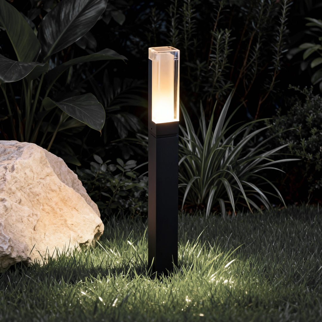 Black Bollard Lights Aluminum LED Waterproof Outdoor Lighting