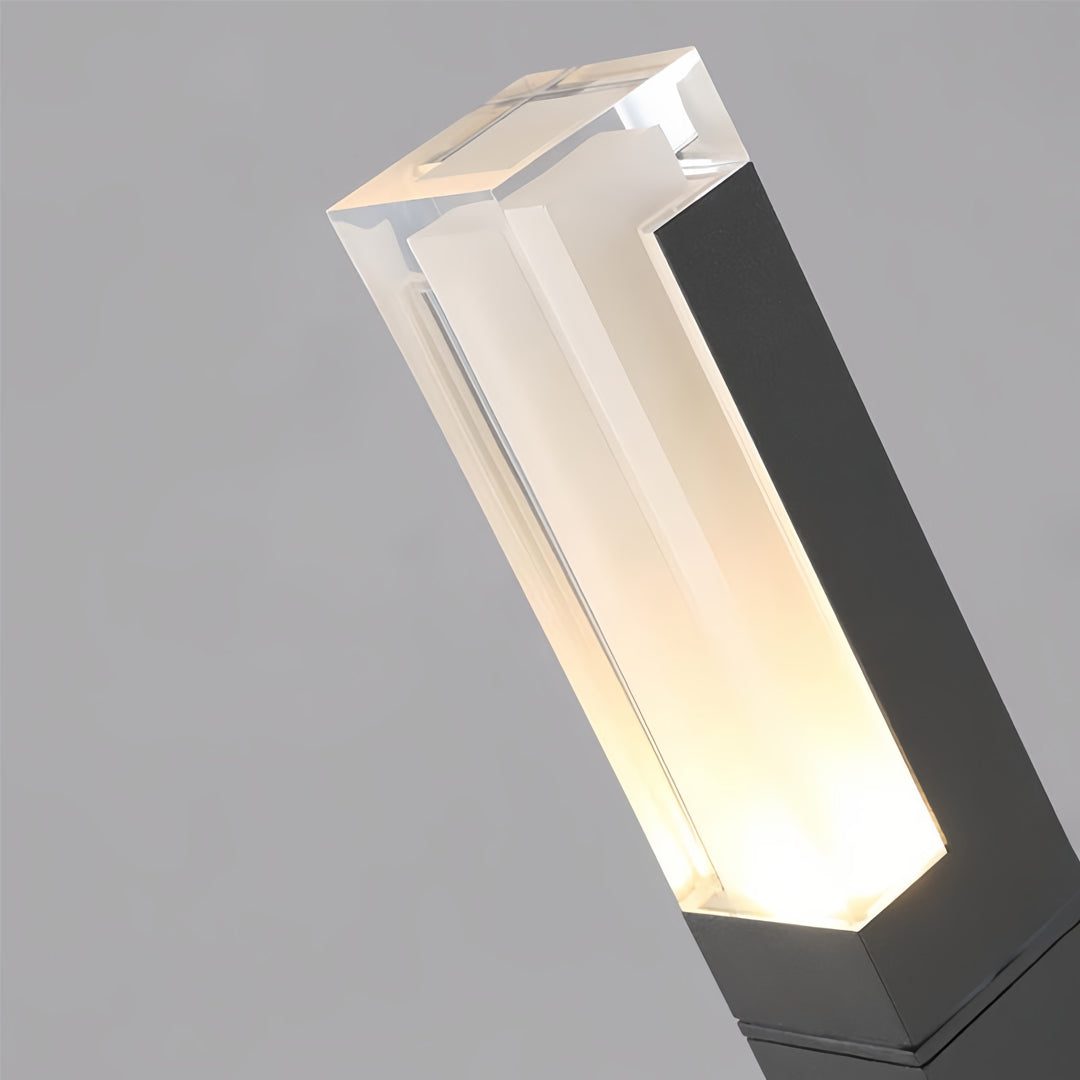 Black Bollard Lights Aluminum LED Waterproof Outdoor Lighting