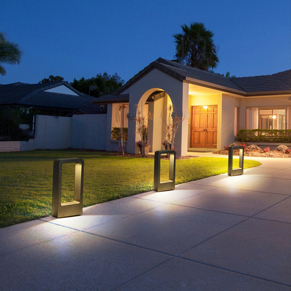 Black Bollard Lights - Modern Minimalist Waterproof Outdoor Lighting
