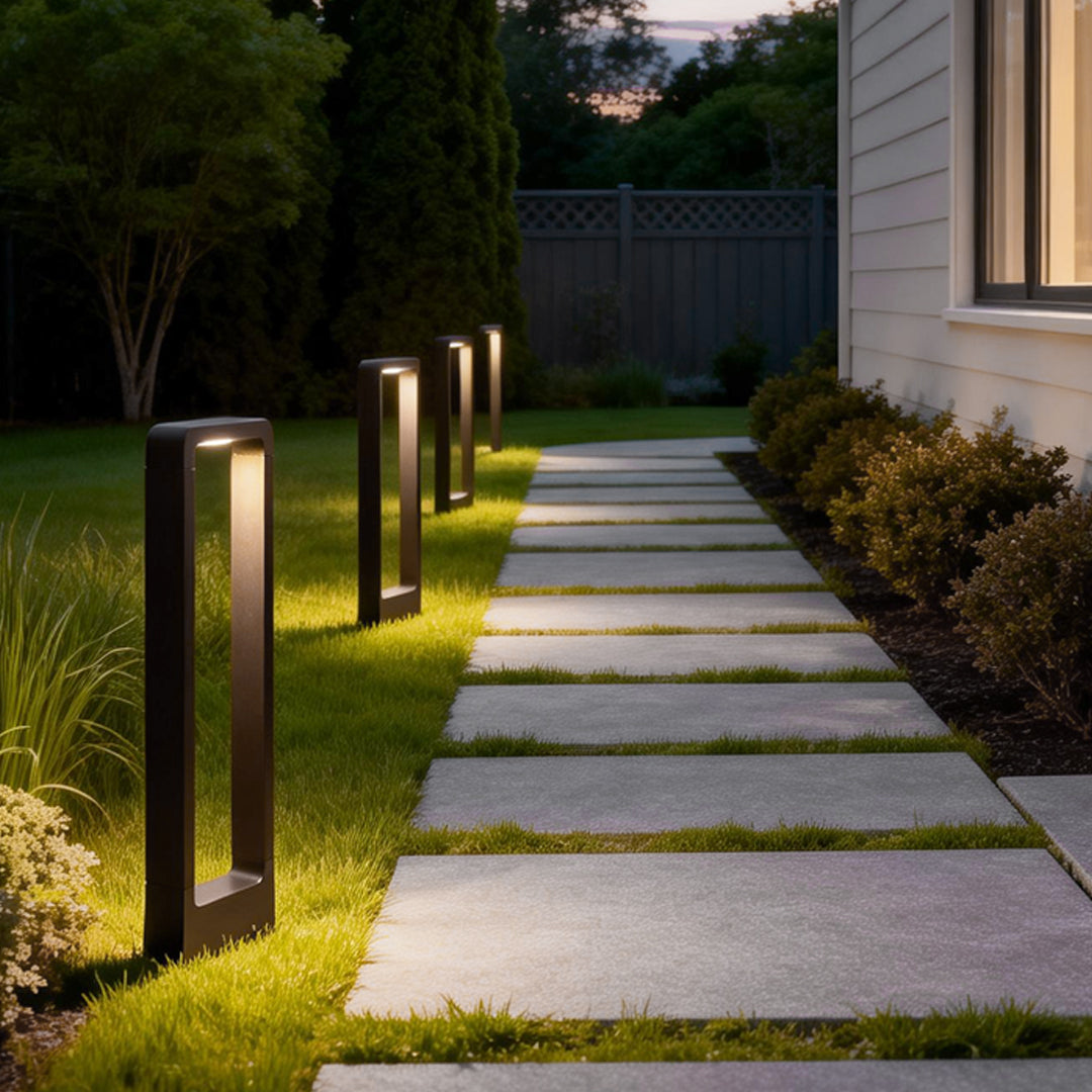 Black Bollard Lights - Modern Minimalist Waterproof Outdoor Lighting