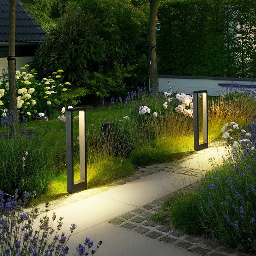 Black Bollard Lights - Modern Minimalist Waterproof Outdoor Lighting