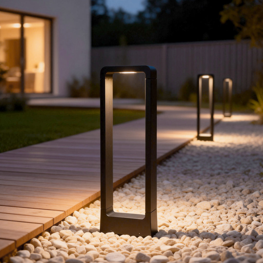 Black Bollard Lights - Modern Minimalist Waterproof Outdoor Lighting