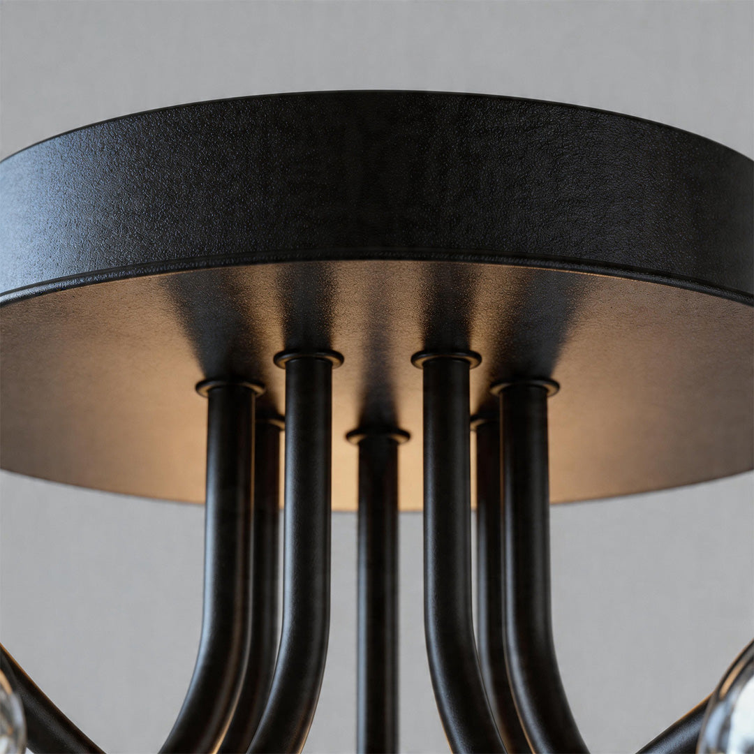 Modern LED Glass Flush Mount Ceiling Light - Creative Lighting Fixture
