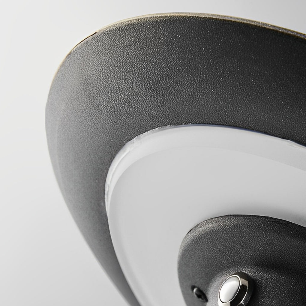 Black Brass Solar Path Lights - Round Top Disc & Bubble Design