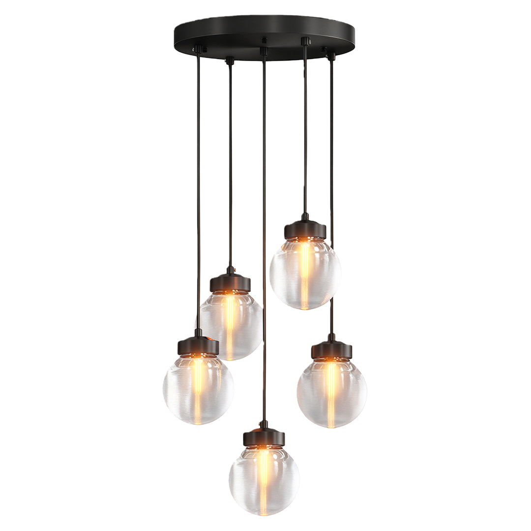 Modern Copper Chandelier Luxury Glass Ceiling Light