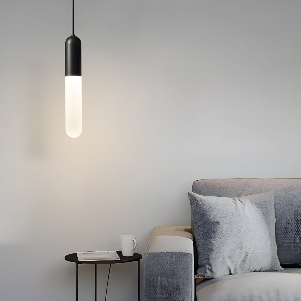 Long Copper Acrylic Dimming Pendant Light - Modern 3 Step Hanging Lamp