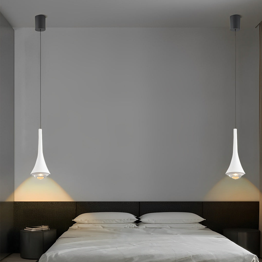 Black Cone Pendant Light - Modern LED Ceiling Fixture, Stylish Hanging Light for Home Decor