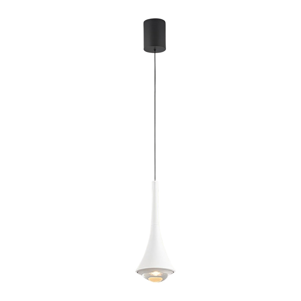 Black Cone Pendant Light - Modern LED Ceiling Fixture, Stylish Hanging Light for Home Decor