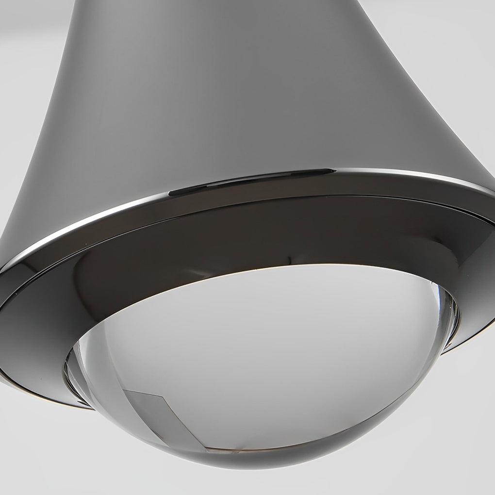 Black Cone Pendant Light - Modern LED Ceiling Fixture, Stylish Hanging Light for Home Decor