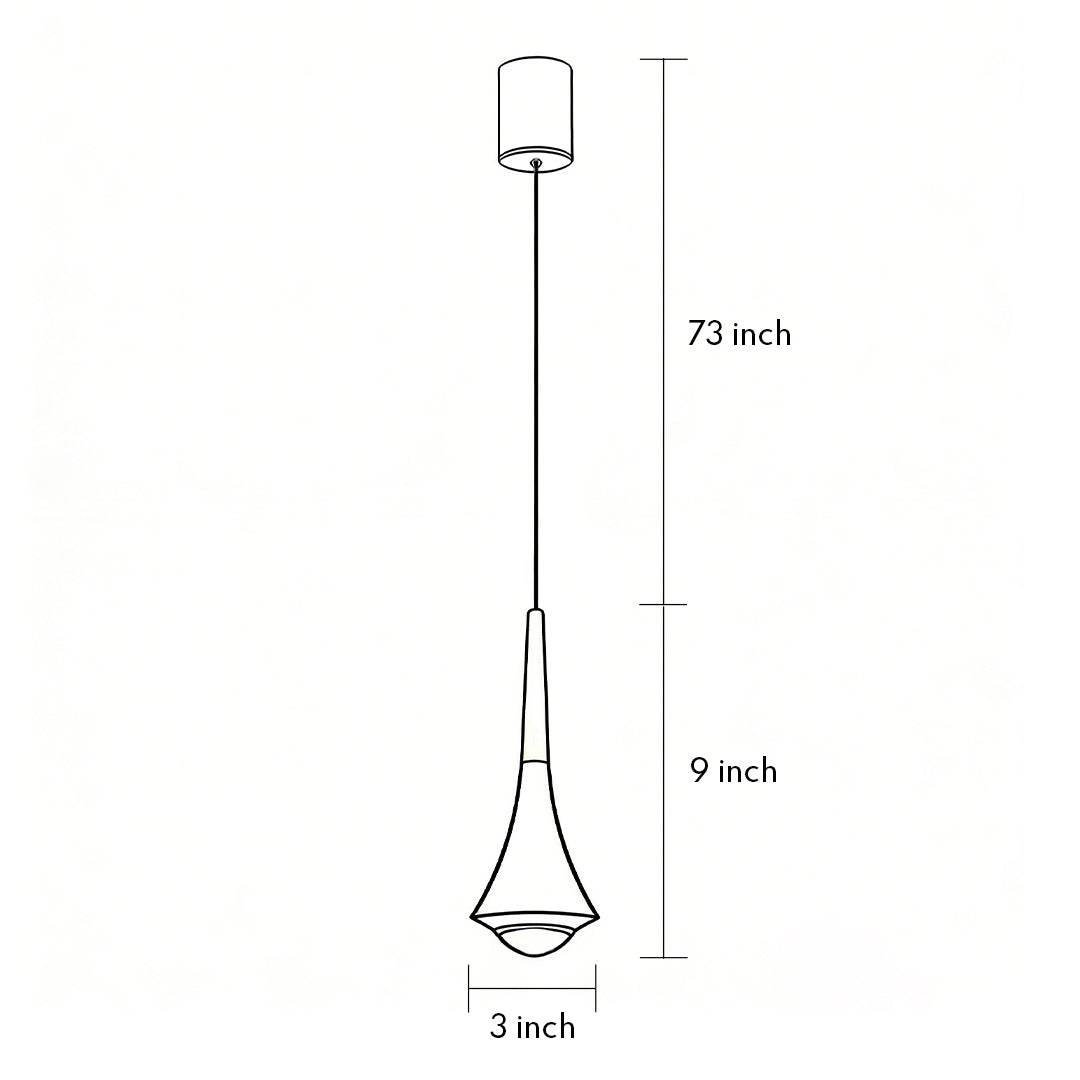 Black Cone Pendant Light - Modern LED Ceiling Fixture, Stylish Hanging Light for Home Decor