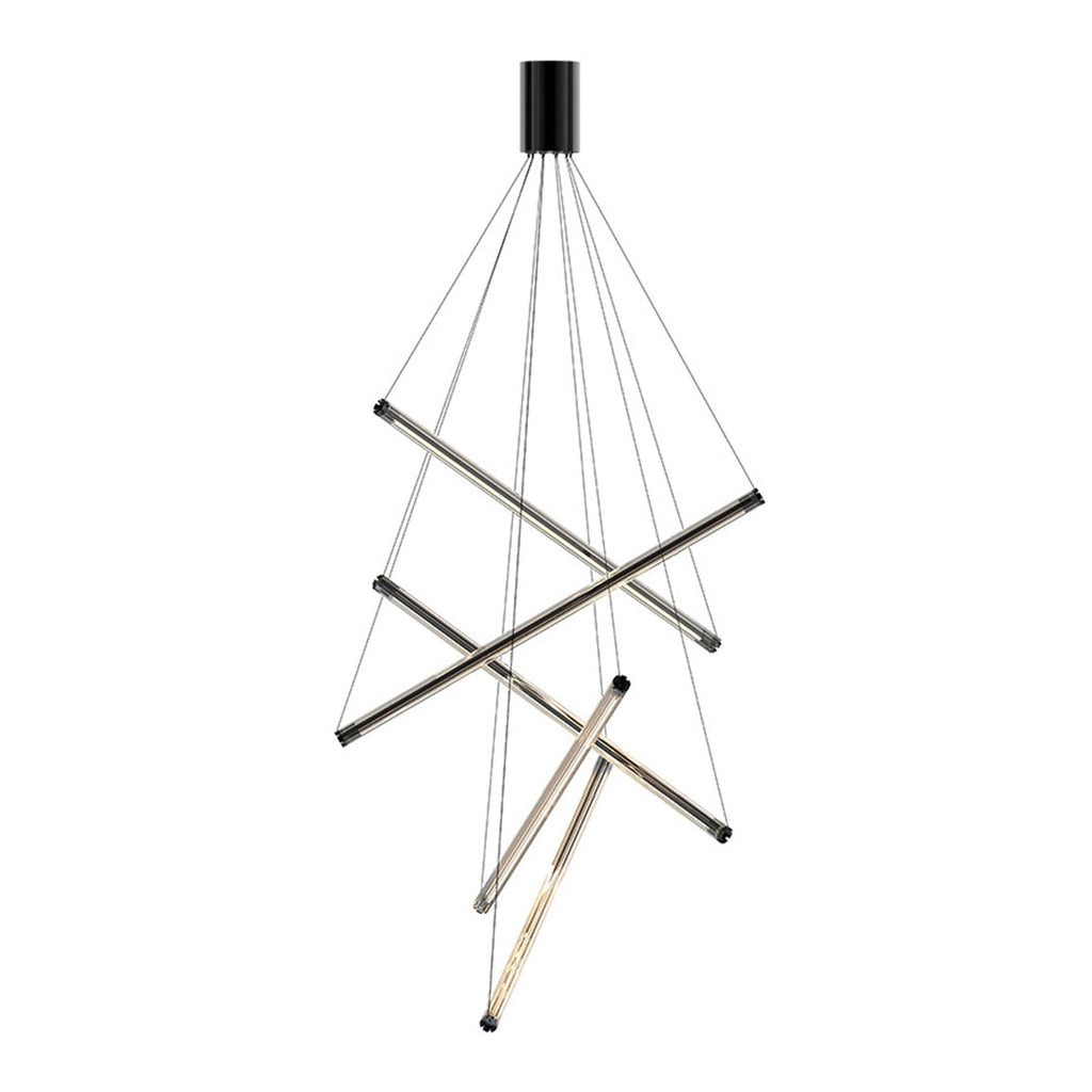 LED Linear Chandelier - Nordic Minimalist Lighting, Modern LED Pendant Light, Sleek Design, Home Decor Lighting, Energy-Efficient Chandelier, Contemporary Ceiling Fixture, Adjustable Length LED Light