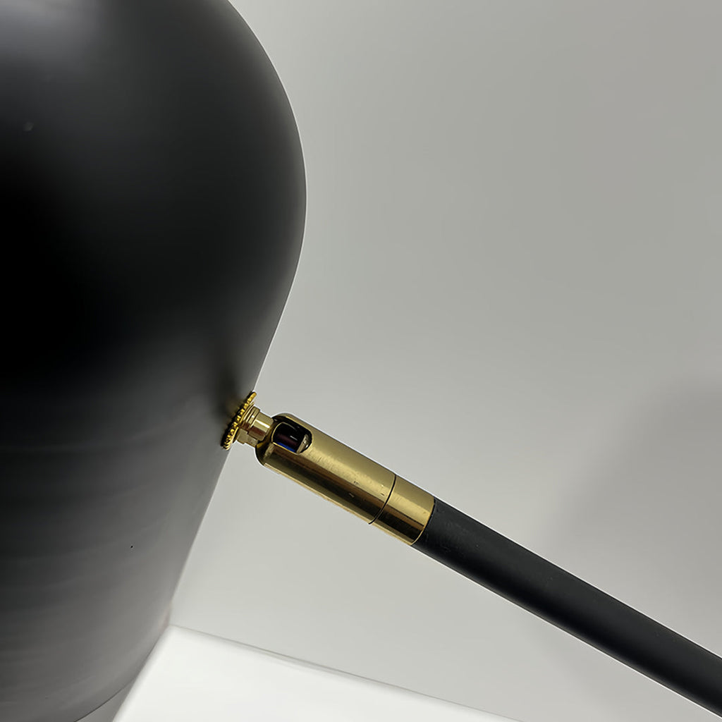 Black Modern Marble Desk Lamp - Minimalist Elegant Office Reading Light