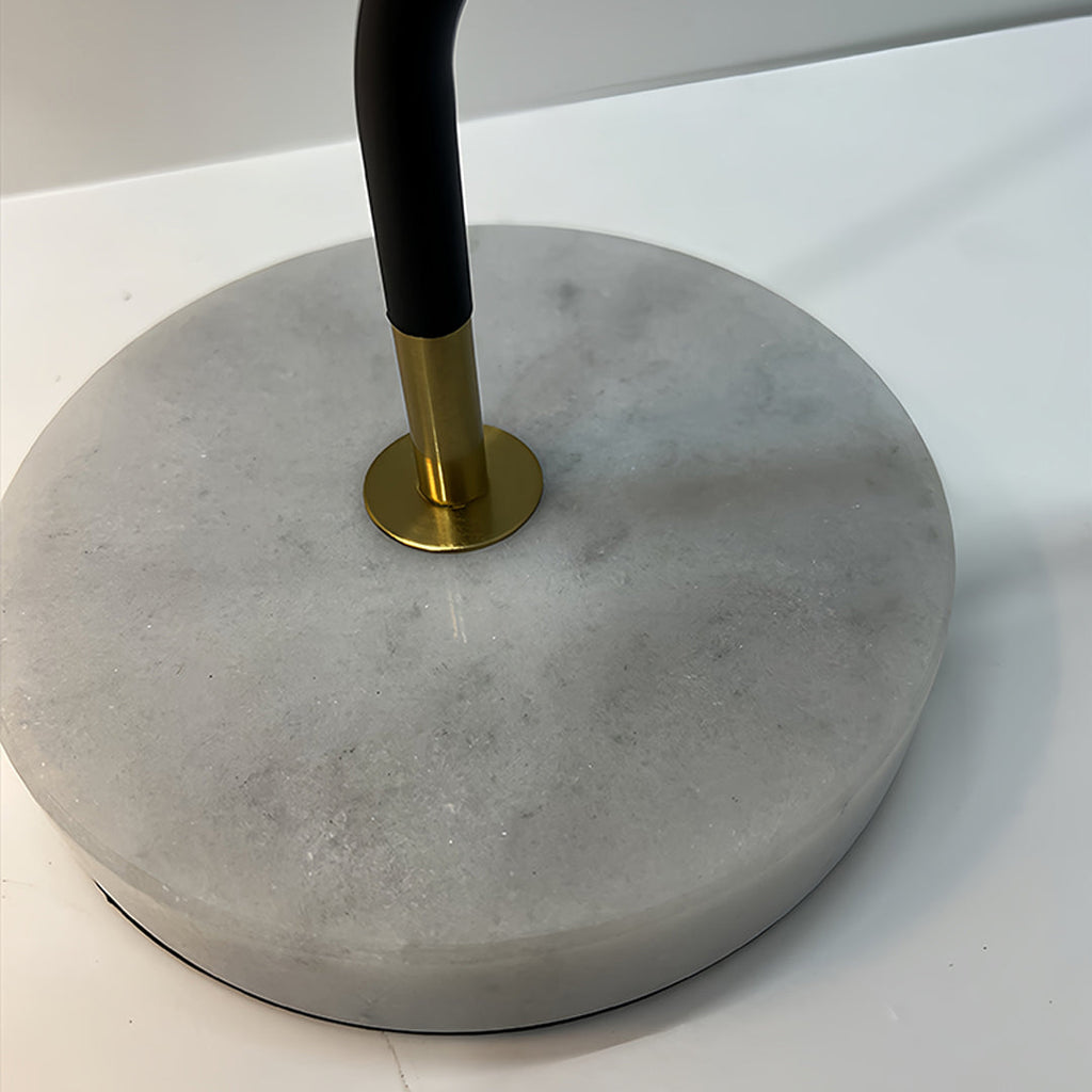 Black Modern Marble Desk Lamp - Minimalist Elegant Office Reading Light