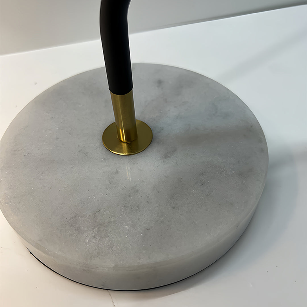 Black Modern Marble Desk Lamp - Minimalist Elegant Office Reading Light